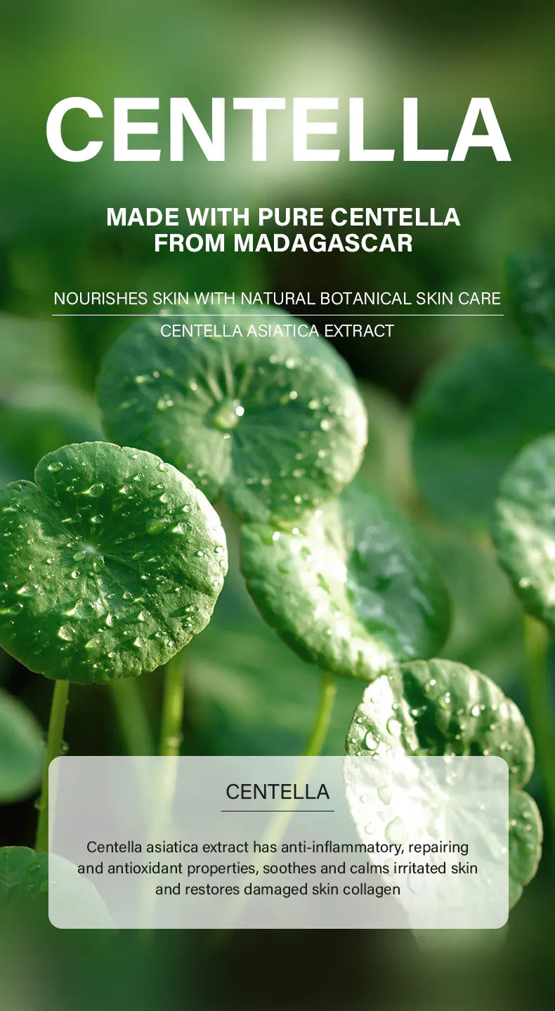 Skin Repair Centella Skin Care Kit Soothes Acne Face Care Centella Asiatica, Extract Natural Facial Skin Care Set