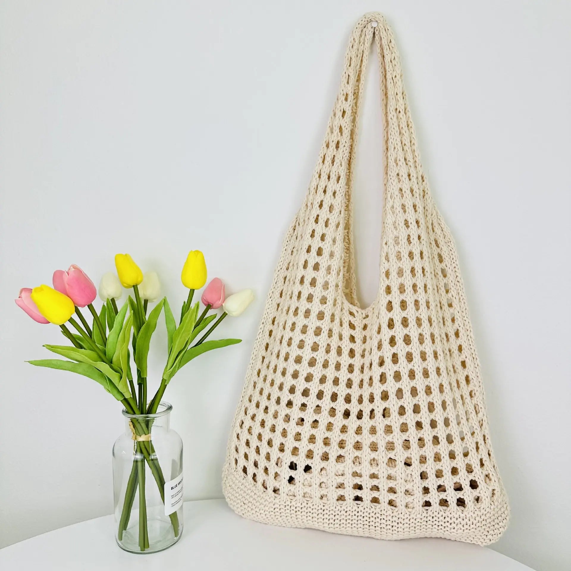 Knitted Hollow Beach Tote Bag