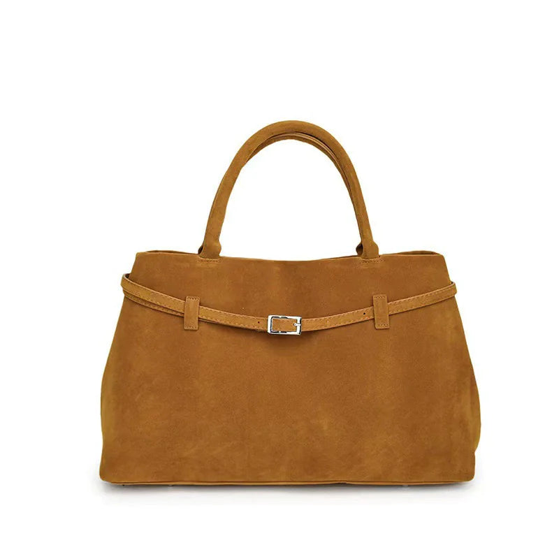 Faux Suede Tote Bag/ Purse