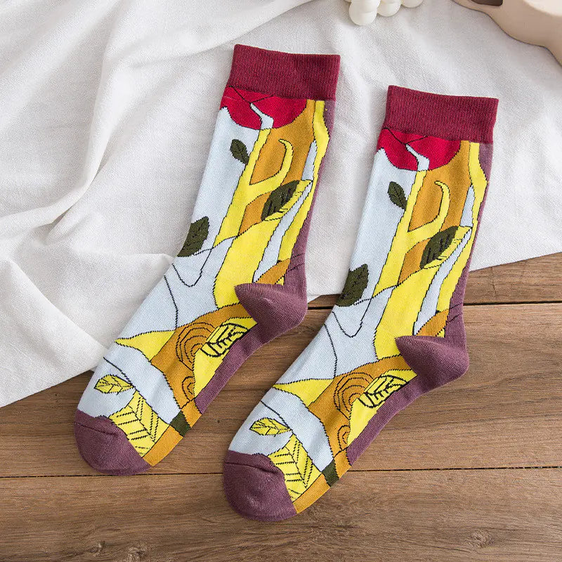 Abstract Colorful Fun Socks for Men and Women