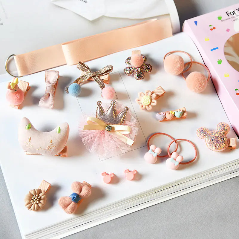 Girls' Hair Accessories and Gift, clips, ties, hairband
