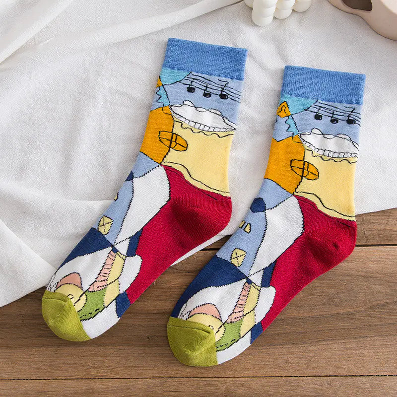 Abstract Colorful Fun Socks for Men and Women