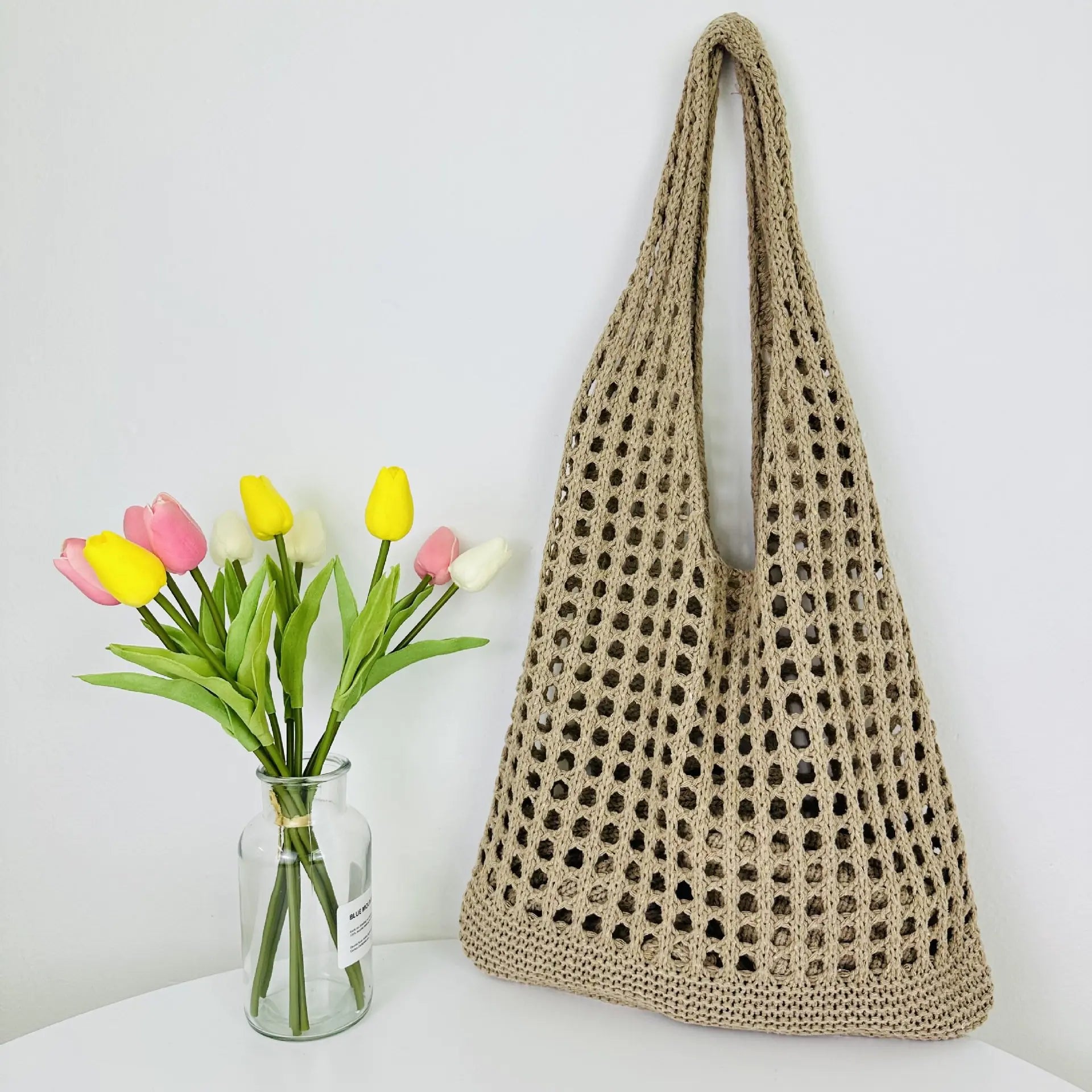 Knitted Hollow Beach Tote Bag