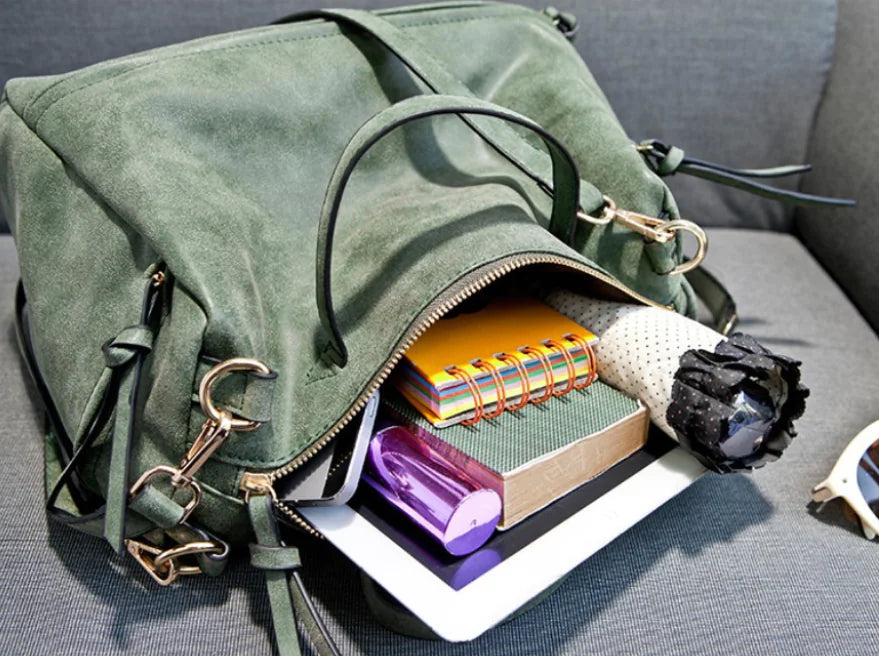 Suede Motorcycle Tote Bag, laptop/tablet unisex