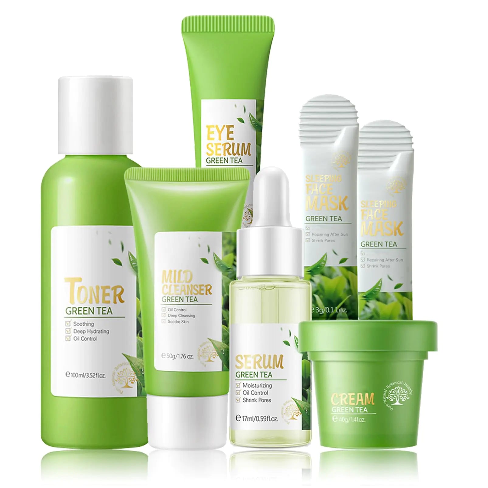 Green tea Essence Skincare Kit: Complete Routine for Women