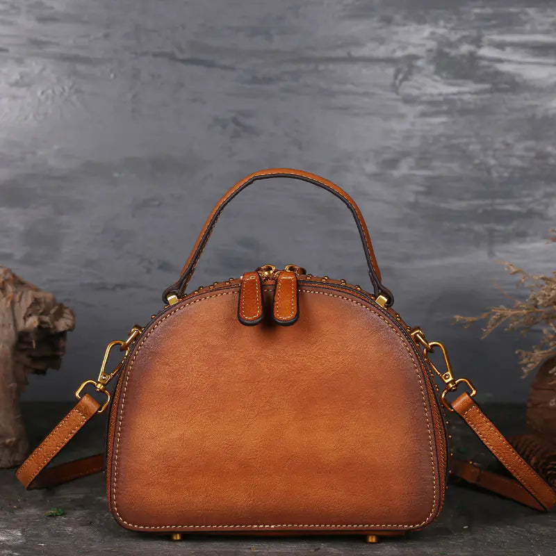 Multifunctional Vintage Leather Crossbody Tote Bag, Case, luggage