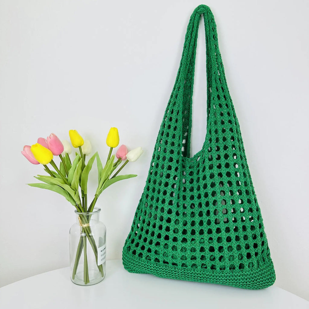 Knitted Hollow Beach Tote Bag