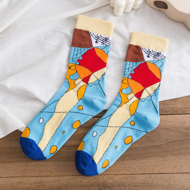 Abstract Colorful Fun Socks for Men and Women