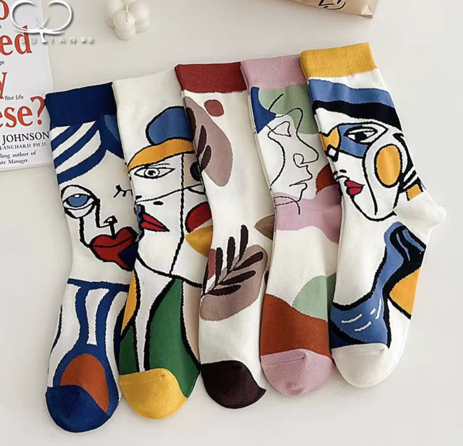 Abstract Colorful Fun Socks for Men and Women