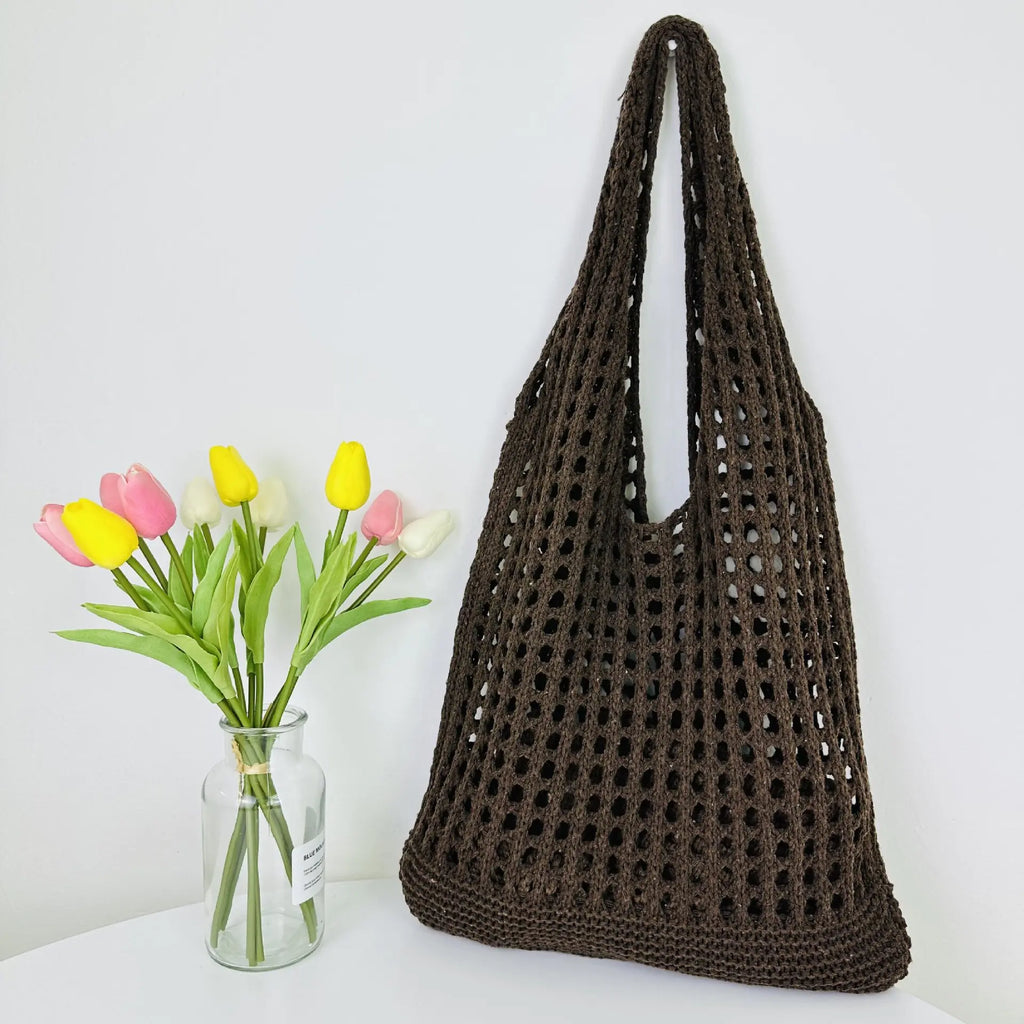 Knitted Hollow Beach Tote Bag
