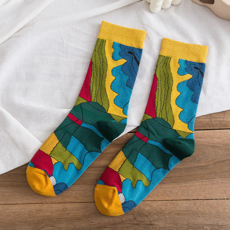 Abstract Colorful Fun Socks for Men and Women